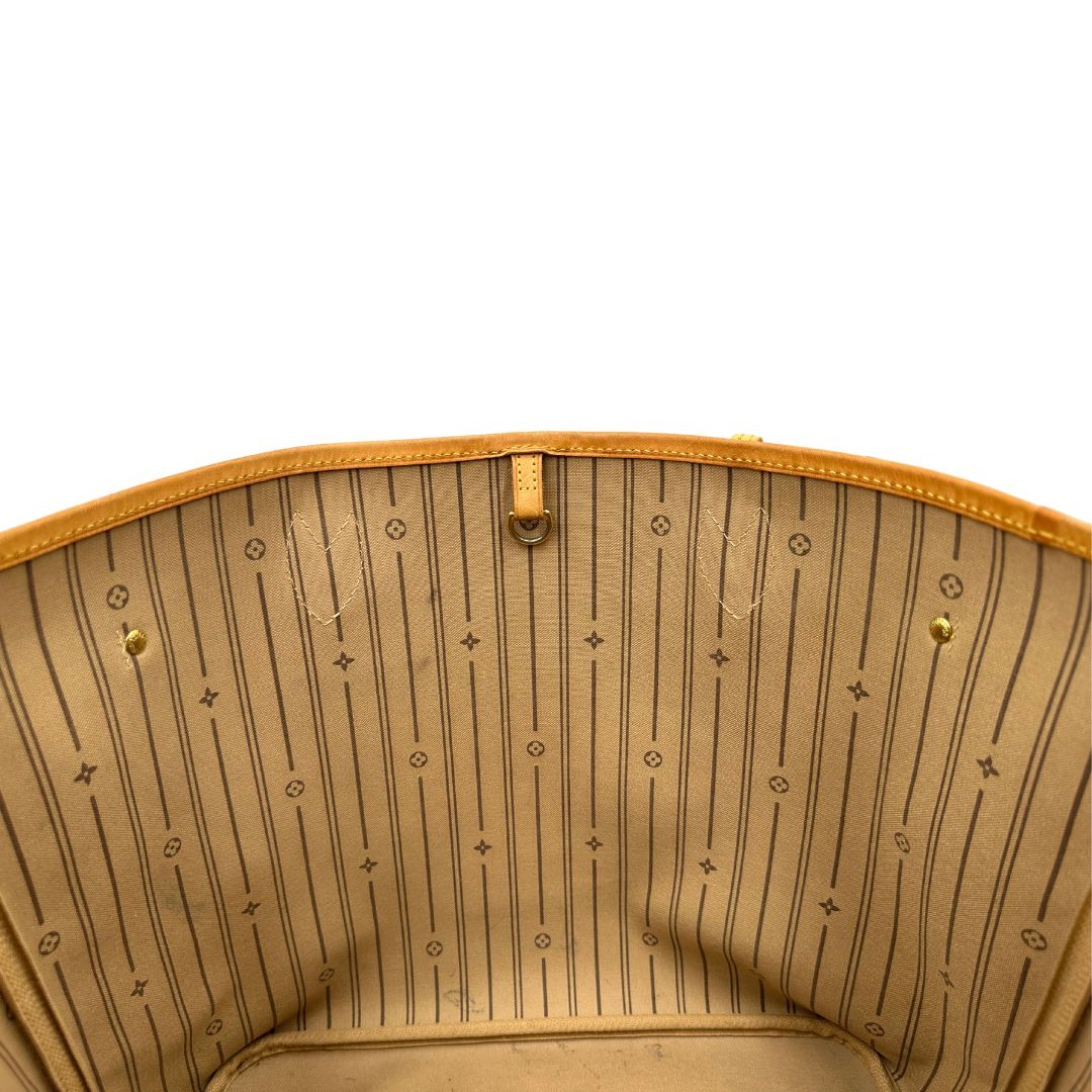 interno Louis Vuitton Neverfull nella versione MM in canvas monogram, di lusso, originale, ottime condizioni.