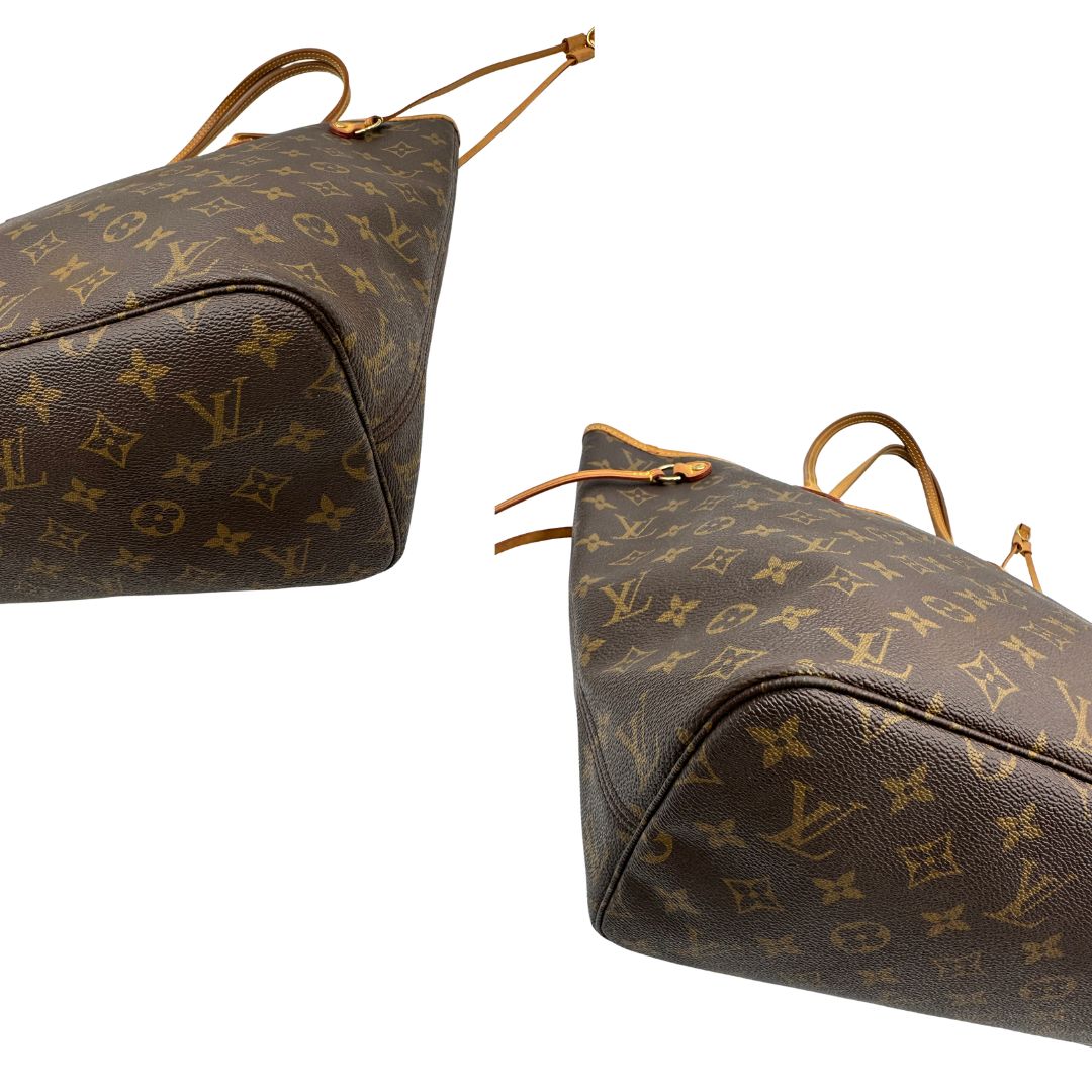 angoli Louis Vuitton Neverfull nella versione MM in canvas monogram, di lusso, originale, ottime condizioni. 