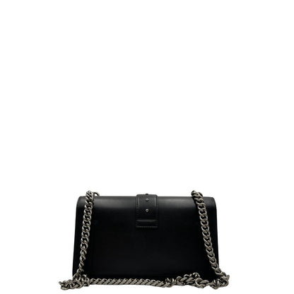 retro Borsa Pinko in pelle nera e hardware argentato, di lusso, originale, ottime condizioni. 