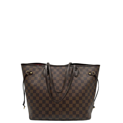  Borsa Louis Vuitton in canvas Damier Ébène con finiture in pelle marrone e dettagli hardware dorati