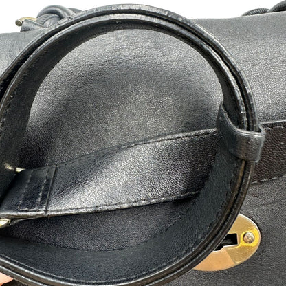  Postina S Zanellato nera munita di una tracolla regolabile e un manico singolo a intreccio, di lusso, originale, ottime condizioni.