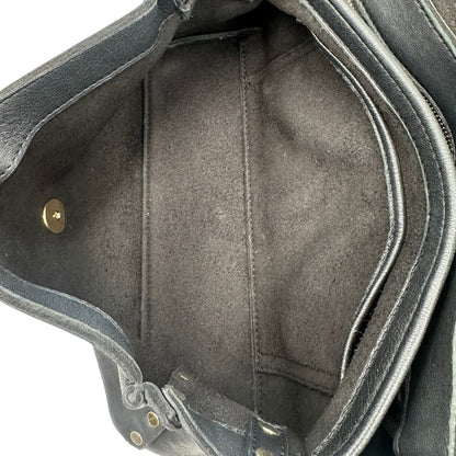  Postina S Zanellato nera munita di una tracolla regolabile e un manico singolo a intreccio, di lusso, originale, ottime condizioni.
