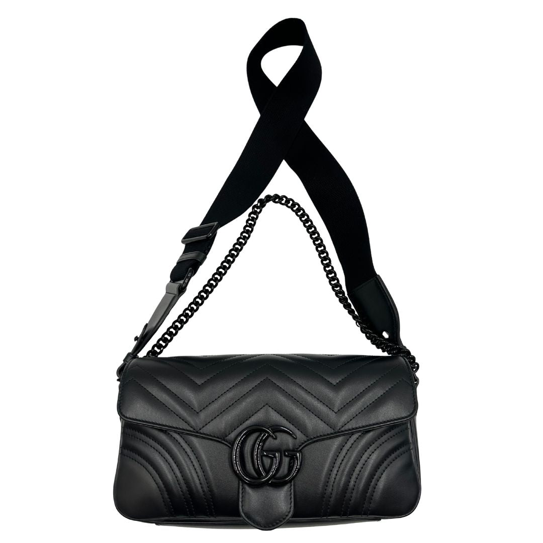 Borsa Gucci Marmont nera misura media