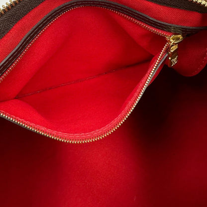 interno  Bauletto Speedy 35 LV Bandoulière in canvas Damier Ébène marrone, di lusso, originale, ottime condizioni, usato. 