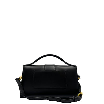 retro  Borsa Jacquemus nella versione Le Grand Bambino in pelle nera, di lusso, originale, eccellenti condizioni. 