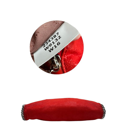 Borsa Falabella nella versione fold over tote in shaggy dear rosso e hardware argentato, di lusso, originale, ottime condizioni.