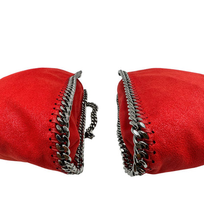 Borsa Falabella nella versione fold over tote in shaggy dear rosso e hardware argentato, di lusso, originale, ottime condizioni.