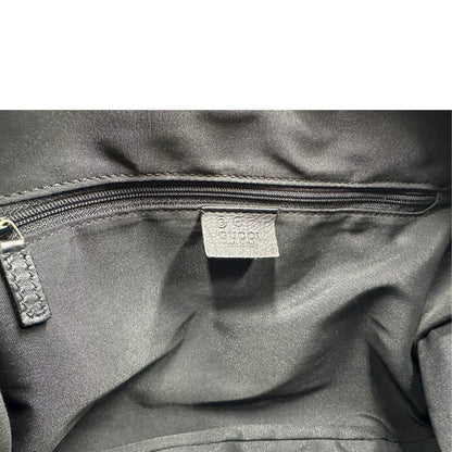 Borsa Gucci in tessuto GG con finiture in pelle blu notte, di lusso, originale, ottime condizioni.