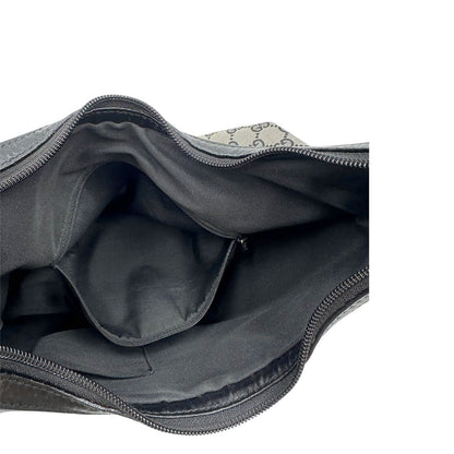Borsa Gucci in tessuto GG con finiture in pelle blu notte, di lusso, originale, ottime condizioni.