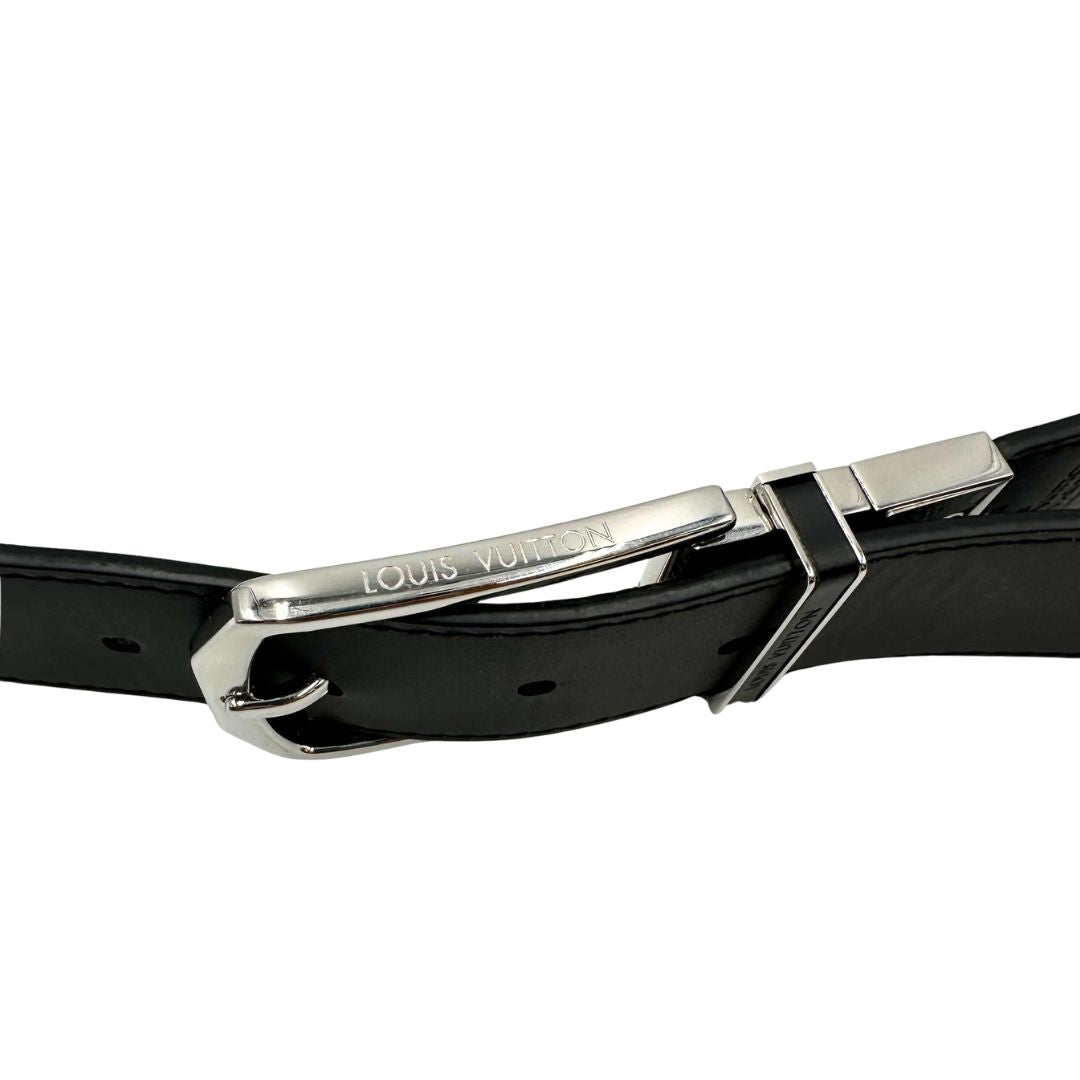Cintura LV in canvas Damier Graphite, reversibile, di lusso, originale, ottime condizioni, usata.