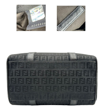 base  Bauletto Fendi nero trama Zucchino, da portare a mano, di lusso, originale, ottime condizioni, usata 