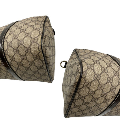Bauletto Gucci GG Boston con finiture in pelle marroni, di lusso, originale, ottime condizioni.
