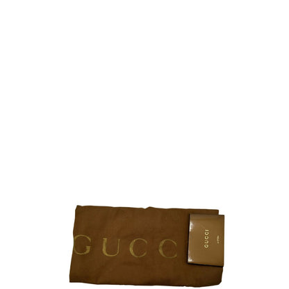 dustbag Bauletto Gucci GG Boston con finiture in pelle marroni, di lusso, originale, ottime condizioni.