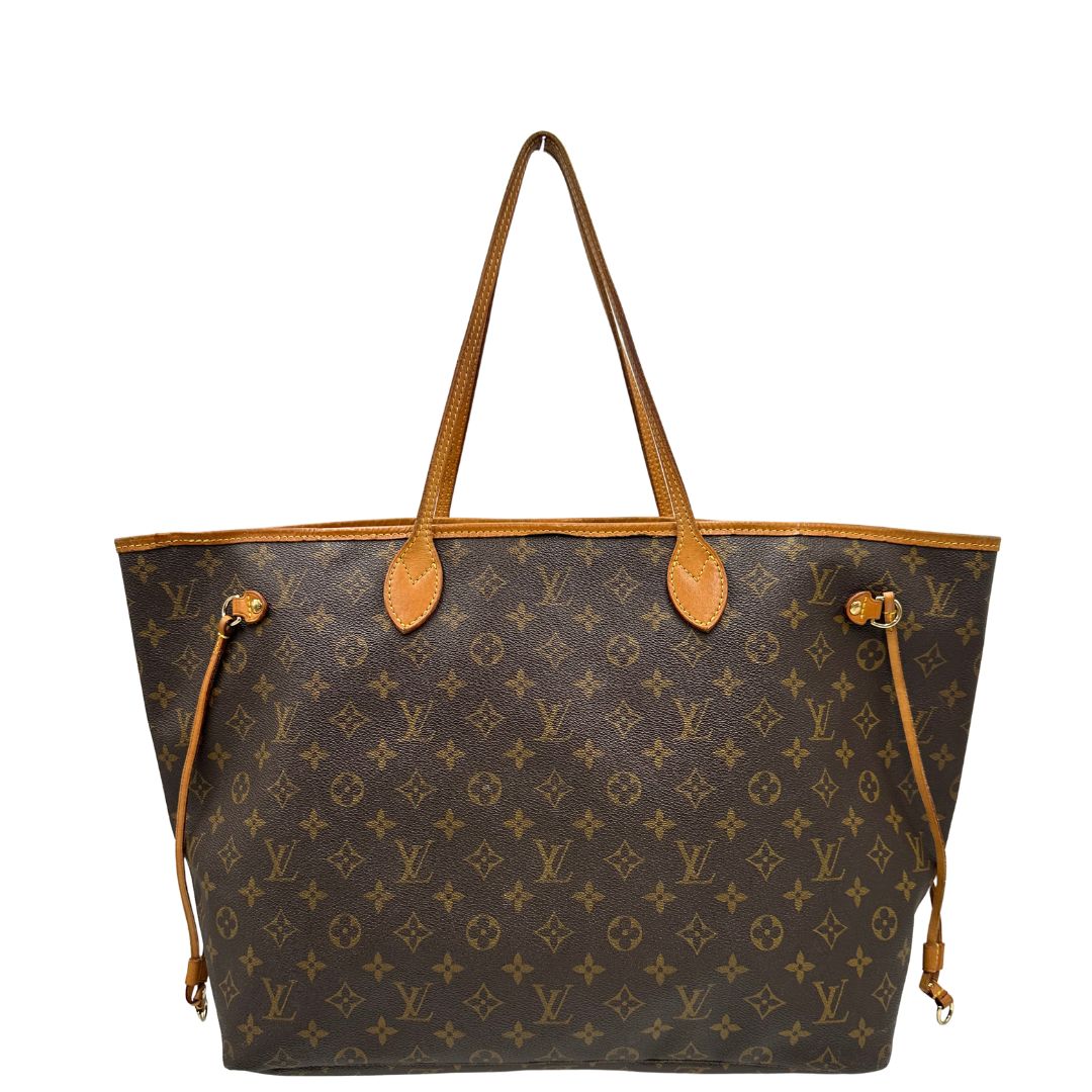 front Louis Vuitton Neverfull nella versione GM in canvas monogram, di lusso, originale, ottime condizioni, usata. 