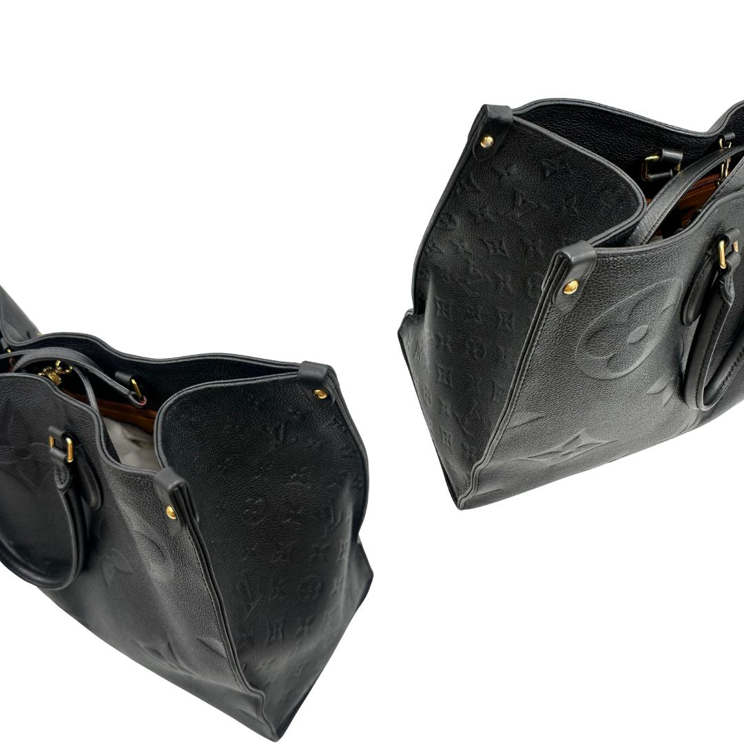 Louis Vuitton OnTheGo nella versione GM in pelle monogram Empreinte, di lusso, originale, ottime condizioni.