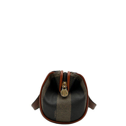  Bauletto Fendi mini trama Pequin, da portare a mano, di lusso, originale, ottime condizioni, usato.
