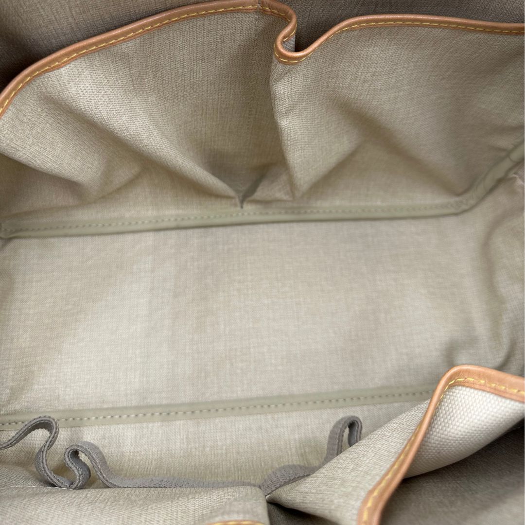 interno Borsa LV Deauville in tela monogram e vacchetta naturale, di lusso, originale, ottime condizioni.