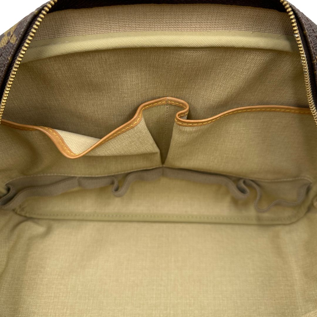 interno Borsa LV Deauville in tela monogram e vacchetta naturale, di lusso, originale, ottime condizioni.