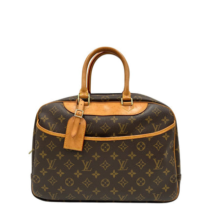 front Borsa LV Deauville in tela monogram e vacchetta naturale, di lusso, originale, ottime condizioni.