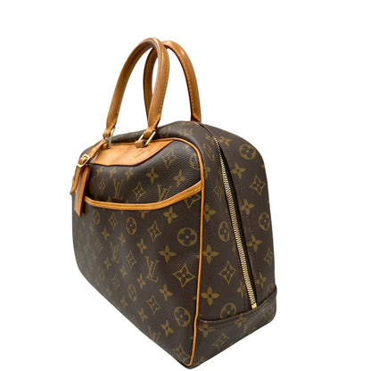 Borsa LV Deauville in tela monogram e vacchetta naturale, di lusso, originale, ottime condizioni.