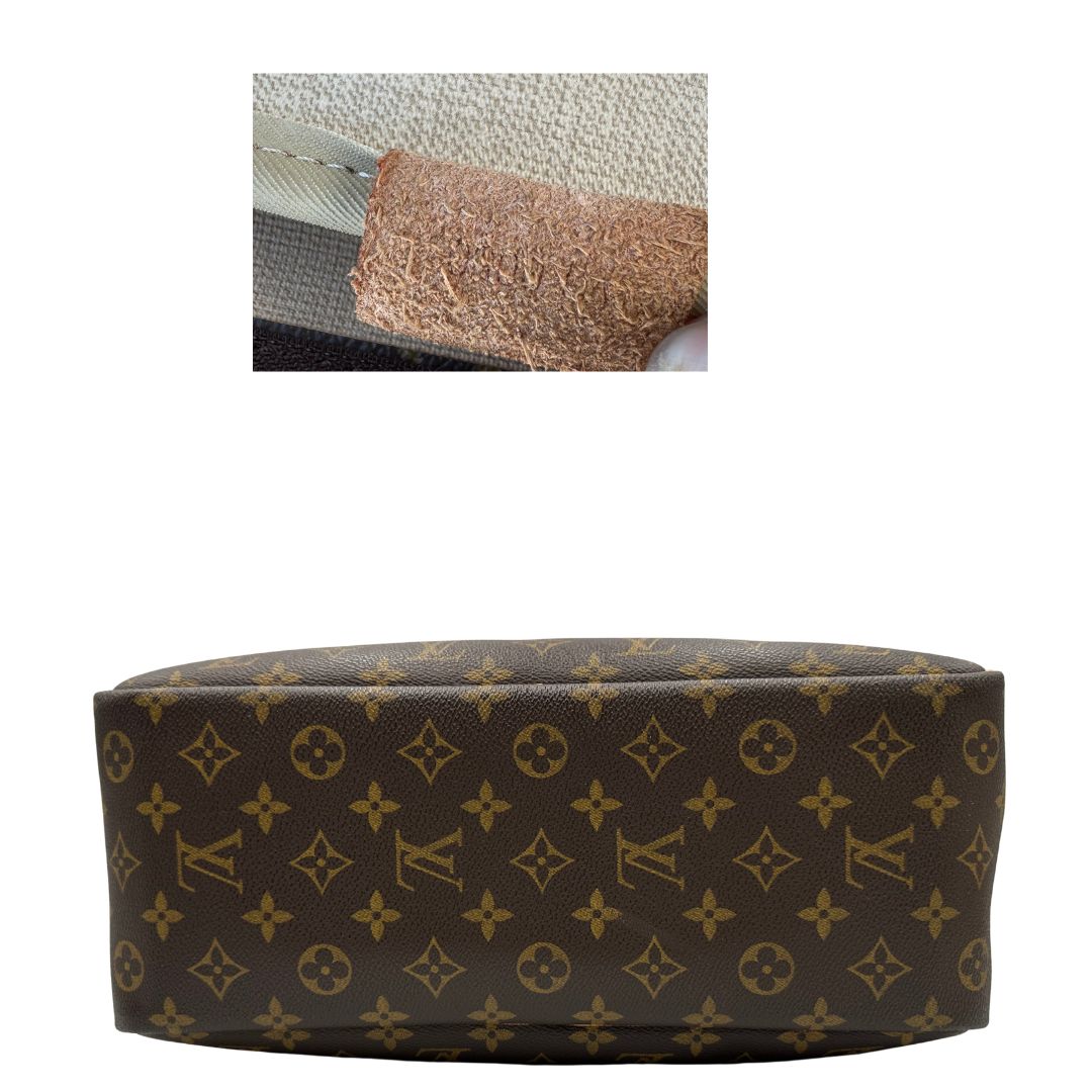 base Borsa LV Deauville in tela monogram e vacchetta naturale, di lusso, originale, ottime condizioni. 