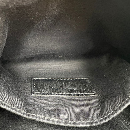 interno Marsupio Saint Laurent in pelle nera trapuntata con parti metalliche dorate, di lusso, originale, ottime condizioni, usata