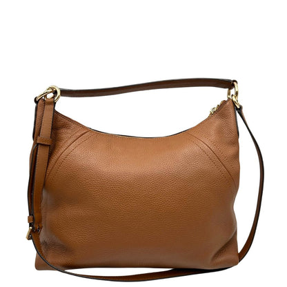 retro Borsa Michael Kors in pelle martellata color cammello e hardware dorato, di lusso, originale, ottime condizioni, usata. 