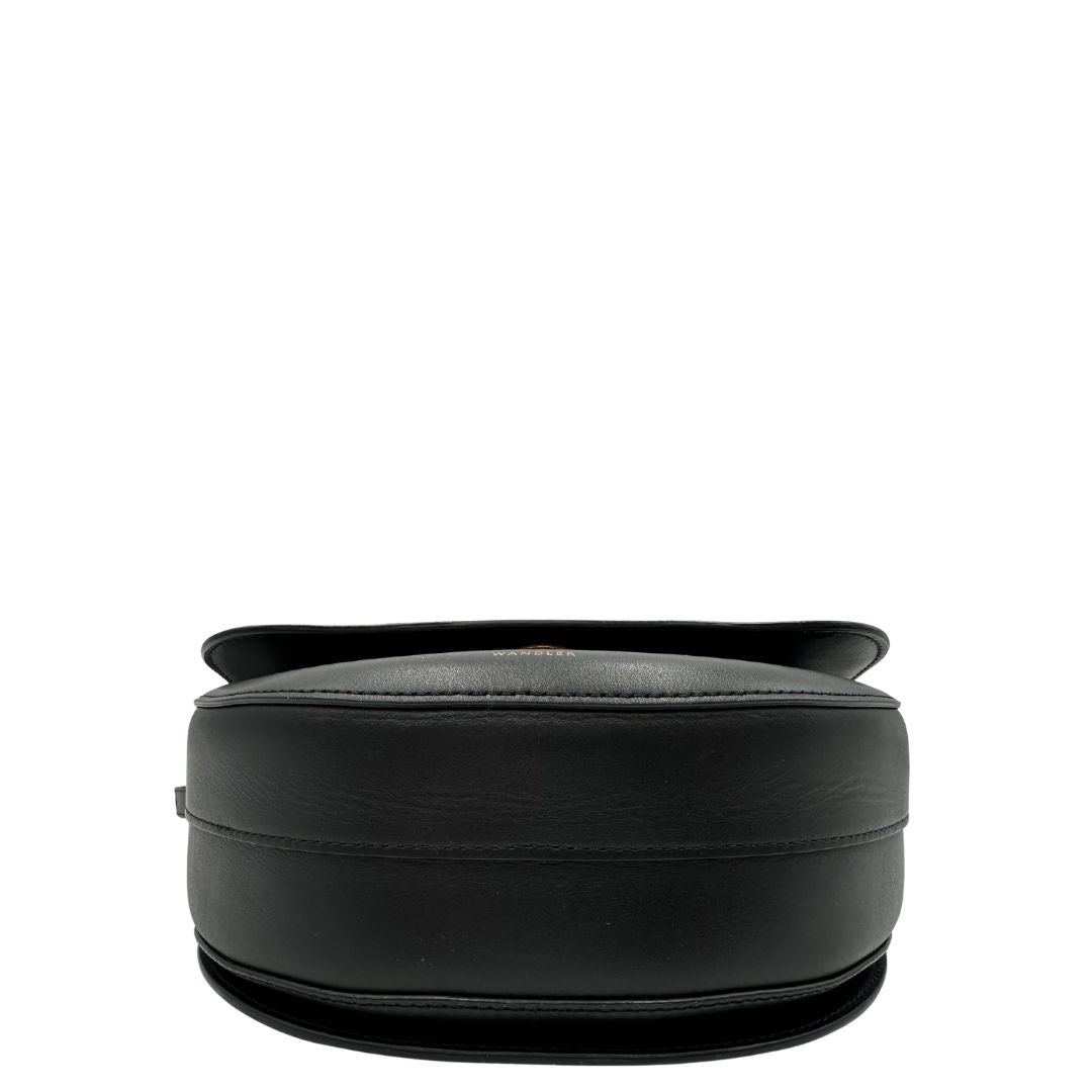 Borsa Wandler billy in pelle nera con hardware dorato. Indossabile a tracolla. Originale, usata, di lusso in ottime condizioni.