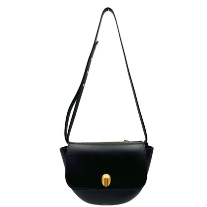 Borsa Wandler billy in pelle nera con hardware dorato. Indossabile a tracolla. Originale, usata, di lusso in ottime condizioni.