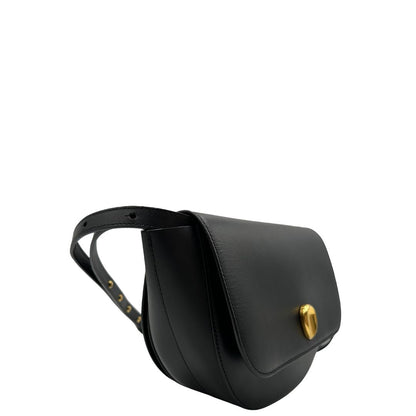 Borsa Wandler billy in pelle nera con hardware dorato. Indossabile a tracolla. Originale, usata, di lusso in ottime condizioni.