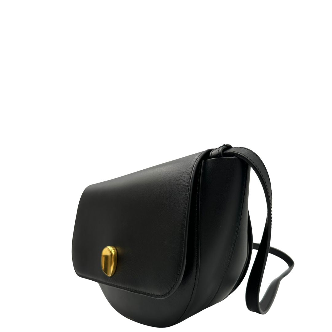 Borsa Wandler billy in pelle nera con hardware dorato. Indossabile a tracolla. Originale, usata, di lusso in ottime condizioni.