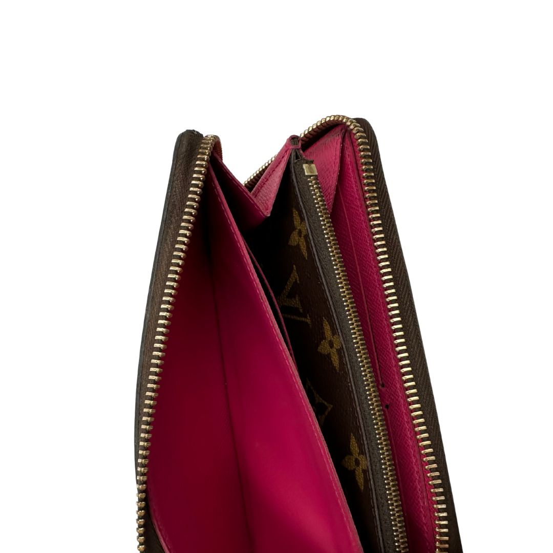 Portafoglio LV Clemence Limited Edition in canvas monogram impreziosito da charm floreale, di lusso, originale.