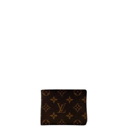front Portafoglio LV in canvas marrone monogram, di lusso, originale, ottime condizioni, usata. 