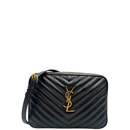front  Borsa Saint Laurent, iconiche iniziali ysl al centro e impunture trapuntate a “y”, di lusso, originale, ottime condizioni, usata. 