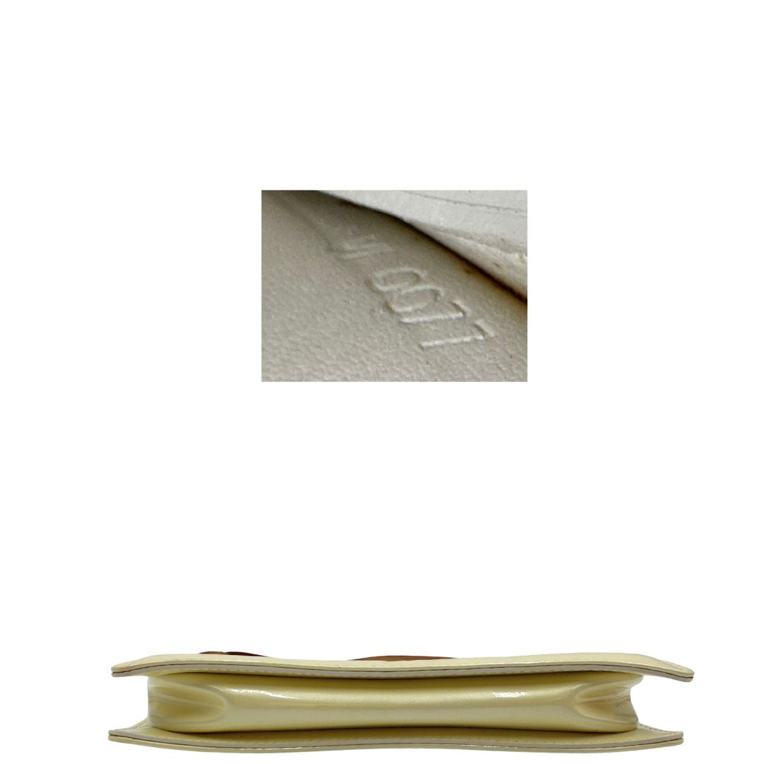 base Pochette LV Lexington in pelle vernis monogram color crema, di lusso, originale, ottime condizioni