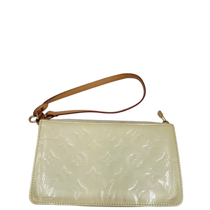 retro Pochette LV Lexington in pelle vernis monogram color crema, di lusso, originale, ottime condizioni 