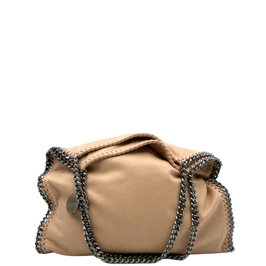 front  Borsa Falabella nella versione fold over tote color rosa cipria, di lusso, originale, ottime condizioni, usata 