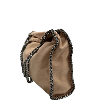 lato  Borsa Falabella nella versione fold over tote color rosa cipria, di lusso, originale, ottime condizioni, usata 