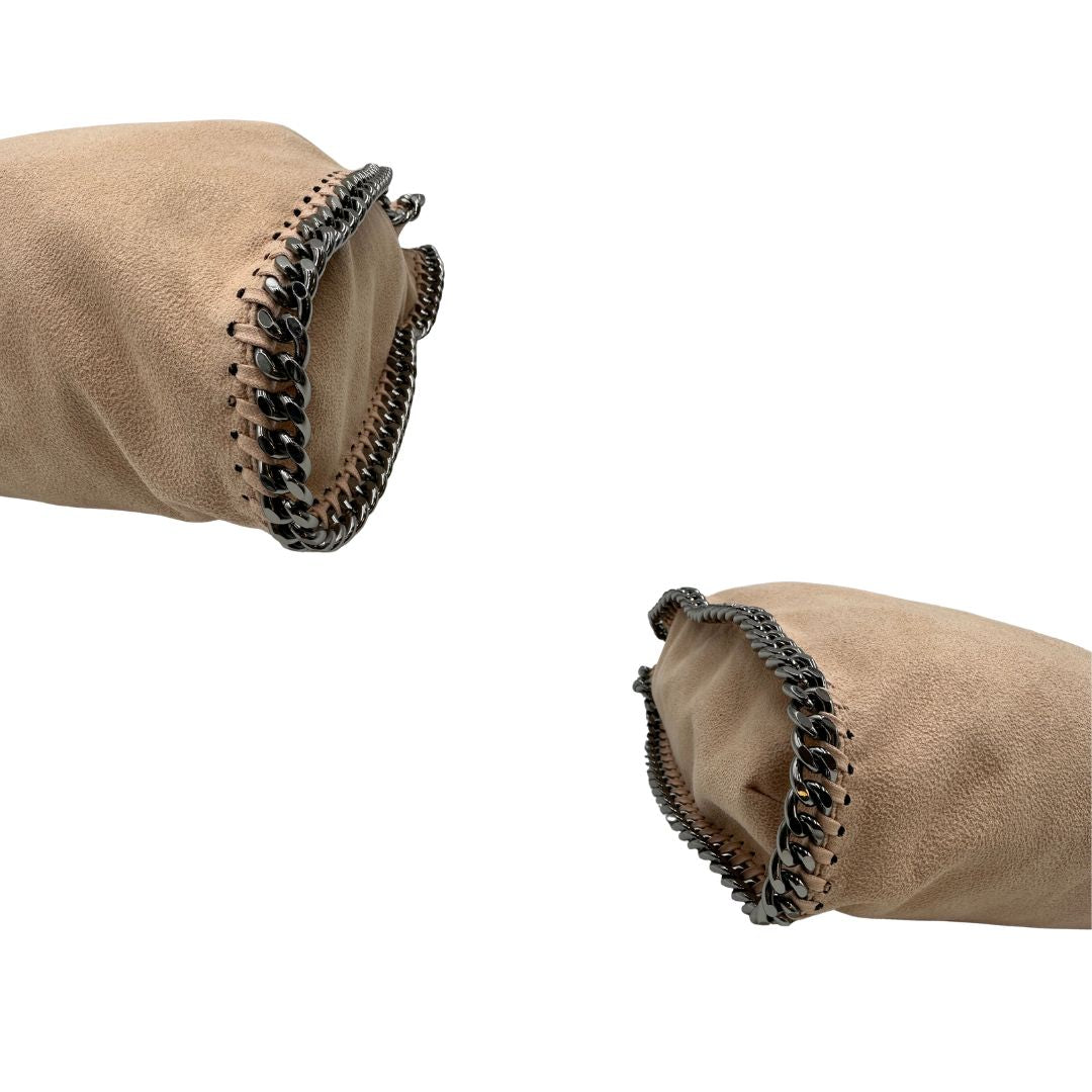 angoli  Borsa Falabella nella versione fold over tote color rosa cipria, di lusso, originale, ottime condizioni, usata