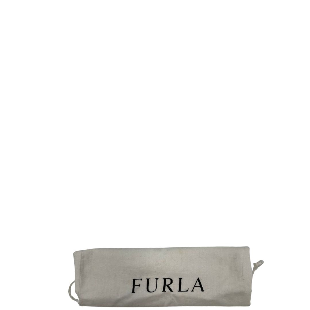  Borsa Furla in pelle nera, munita di una tracolla regolabile, di lusso, originale, ottime condizioni, usata