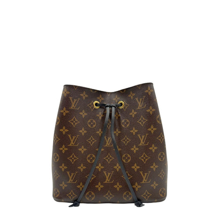 front  Borsa LV in canvas monogrammato marrone e hardware dorato 