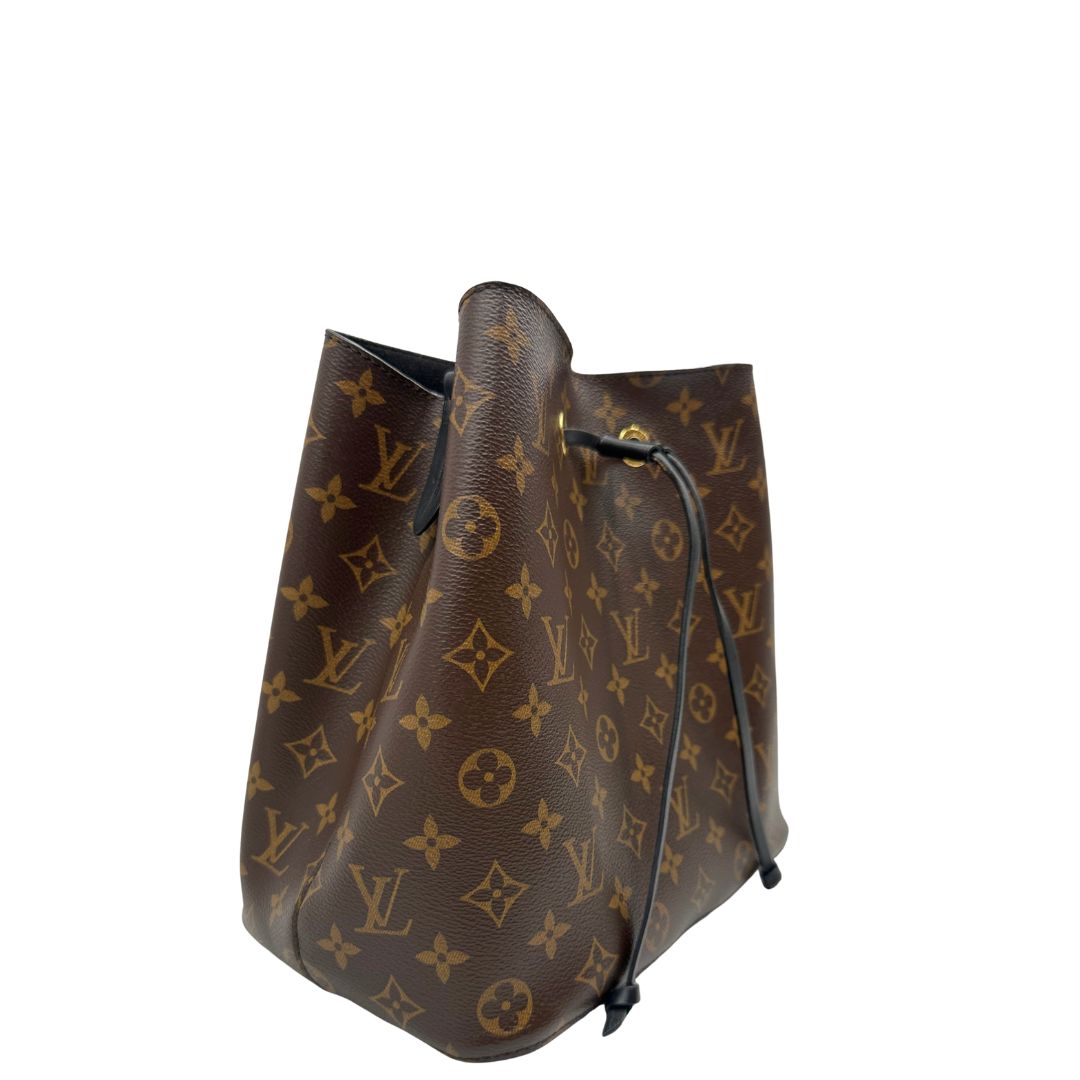 lato  Borsa LV in canvas monogrammato marrone e hardware dorato