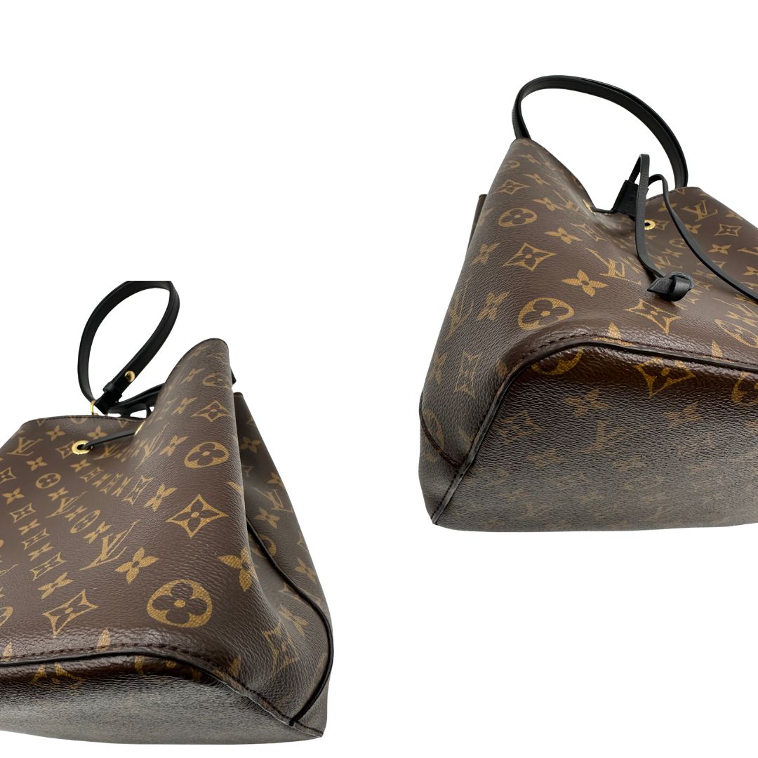 angoli  Borsa LV in canvas monogrammato marrone e hardware dorato 