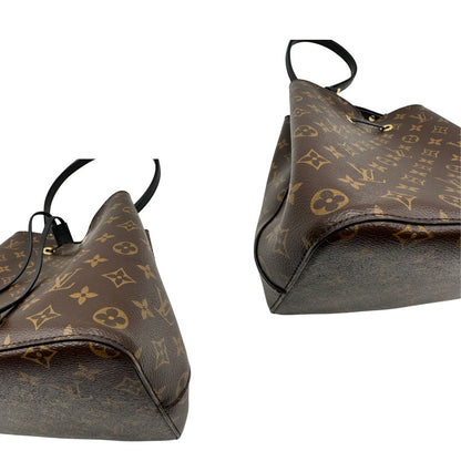 angoli   Borsa LV in canvas monogrammato marrone e hardware dorato