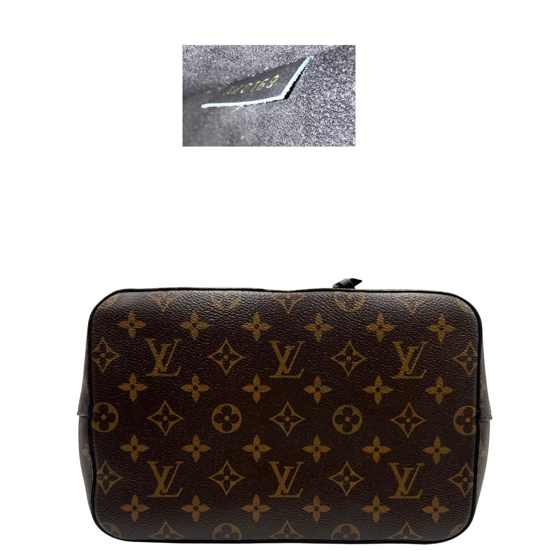 base  Borsa LV in canvas monogrammato marrone e hardware dorato 