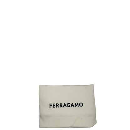 Borsa Salvatore Ferragamo in pelle nera con hardware dorato, puoi portarla a spalla o a tracolla, di lusso, originale, usata