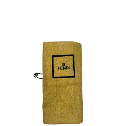 Dustbag, Borsa Fendi in tessuto marrone trama Zucchino con finiture in pelle nera, di lusso, originale, ottime condizioni, usata