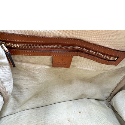Bauletto Gucci Boston trama GG, impreziosito da striscia Web verde e rossa, di lusso, originale, discrete condizioni, usato