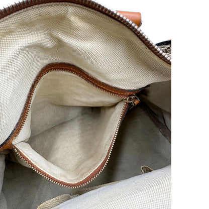 Bauletto Gucci Boston trama GG, impreziosito da striscia Web verde e rossa, di lusso, originale, discrete condizioni, usato