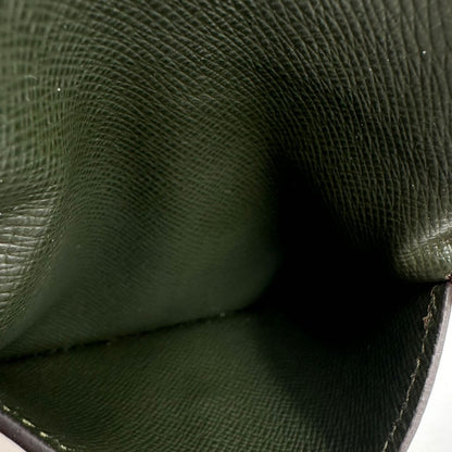 Accessorio tracolla Louis Vuitton realizzato in tessuto nero munito di portamonete in tela monogram
